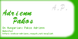 adrienn pakos business card